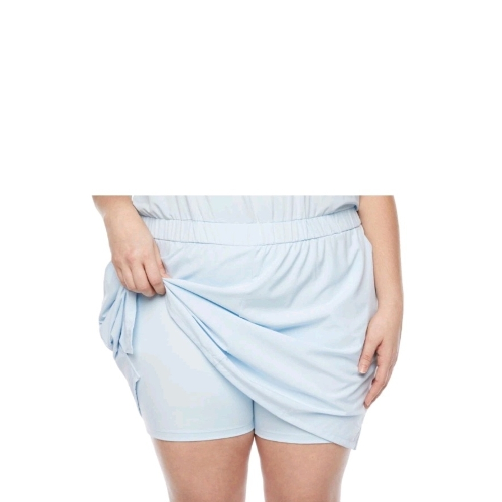 Stylus Bike Short Sleeveless A-Line Dress Plus Size 2X Color Blue Freeze New $20 - Picture 4 of 15